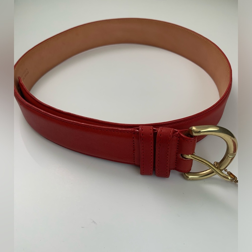 PRELOVED COACH BELT RED LARGE